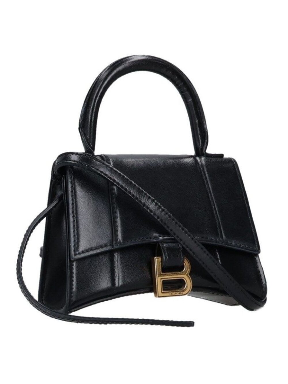 Balenciaga Hourglass Leather Handbag XS